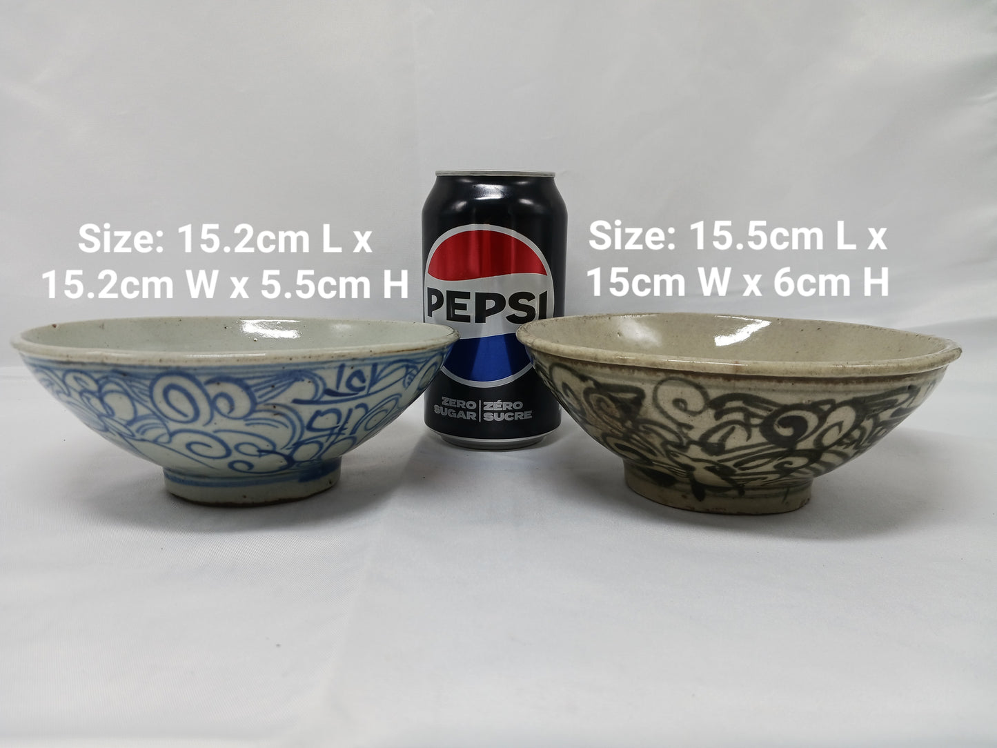 晚清民國青花雙喜瓷碗 ( 2404009 )