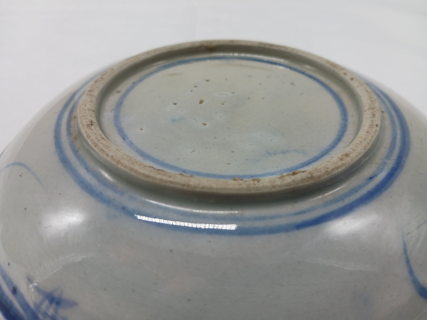 清中期青花佰壽紋盤,一束蓮紋碟和纏枝花卉紋小碟1796-1850年 ( 2404014 )
