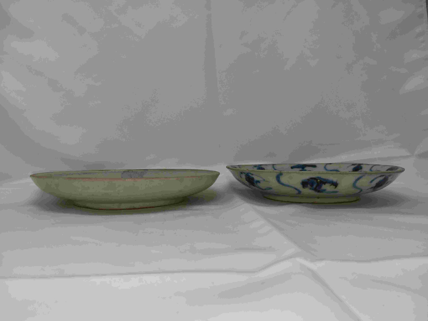 清雍正乾隆青花神獸靈芝紋盤問1723-1796年 ( 2404050)