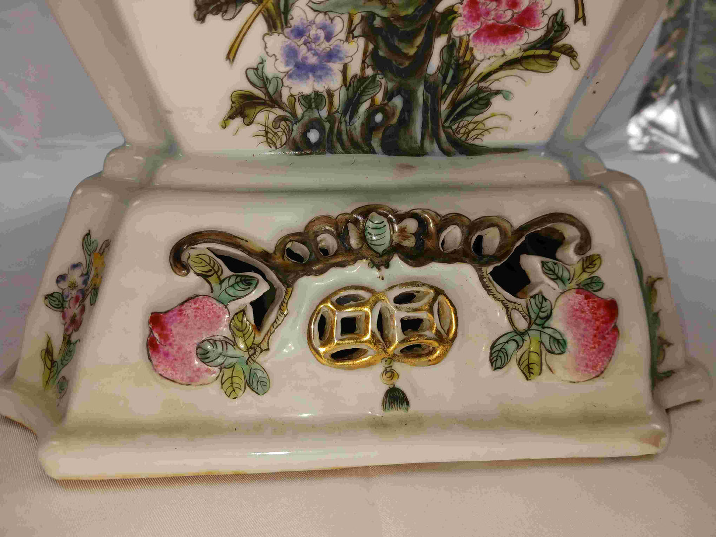 民國粉彩描金福在眼前花鳥紋花盆1912-1949年 ( 2406095 )